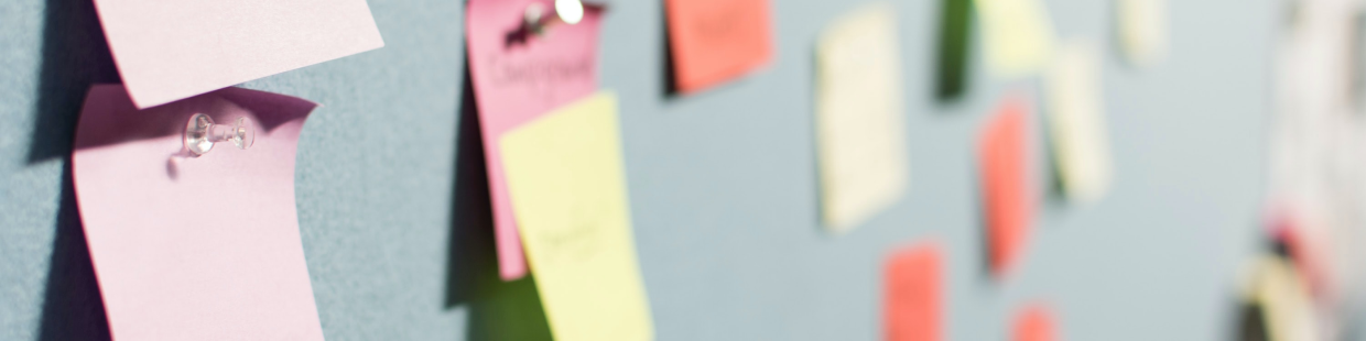 Board of post it notes
